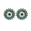 Luxury Full Rhinestone Flower Earrings For Women Exaggerated Fashionable Atmospheric Studs Temperament Versatile Commute Jewelry