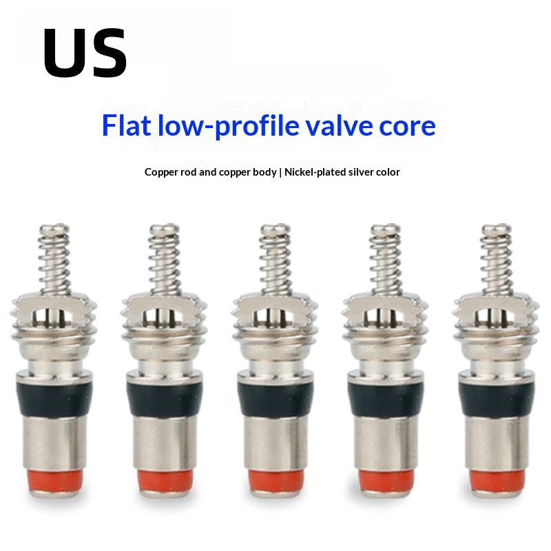 Nucleo Valvola Schrader AV Filettato 5V1 Fondo Piatto 10/20 Pezzi Sostituzione Bicicletta Scooter Bici + Strumento