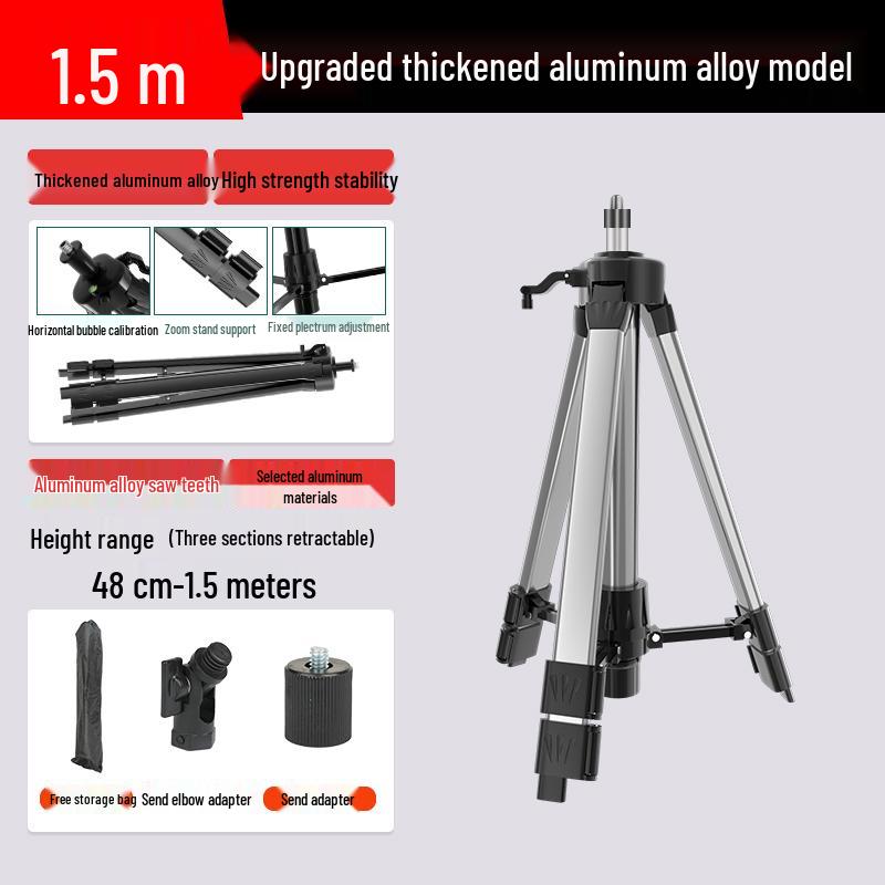 Laser Level Tripod Stand with Telescopic Rod and Infrared Bracket