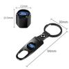 Car Styling Keychain Key Ring with Auto Tire Valve Caps For Ford Escape Kuga Mondeo Ecosport Fiesta Focus 2 3 MK1 MK2 Fusion gzcp67