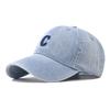 Couples Baseball Cap C Letter W-hat Version Sun Hat Hole Spring Autumn Wash Denim Woman's Hat Cap Hip Hop Fitted Cap