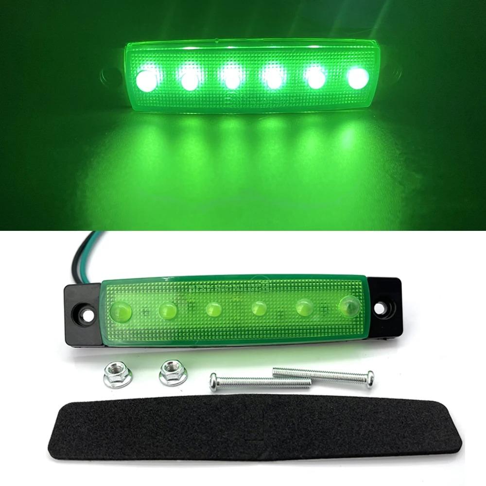 

Auto Side Marker Indicator Light LED 12V 24V 6 SMD LED Car Bus Truck Lorry External Lights Low Trailer Rear Warning Lamp 1pc зелений