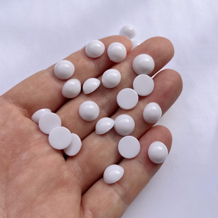 100 Pcs Beautiful Color 10mm Semi-circular Phone Case Decoration Flat Back DIY Jewelry Decoration Crystal Rhinestone