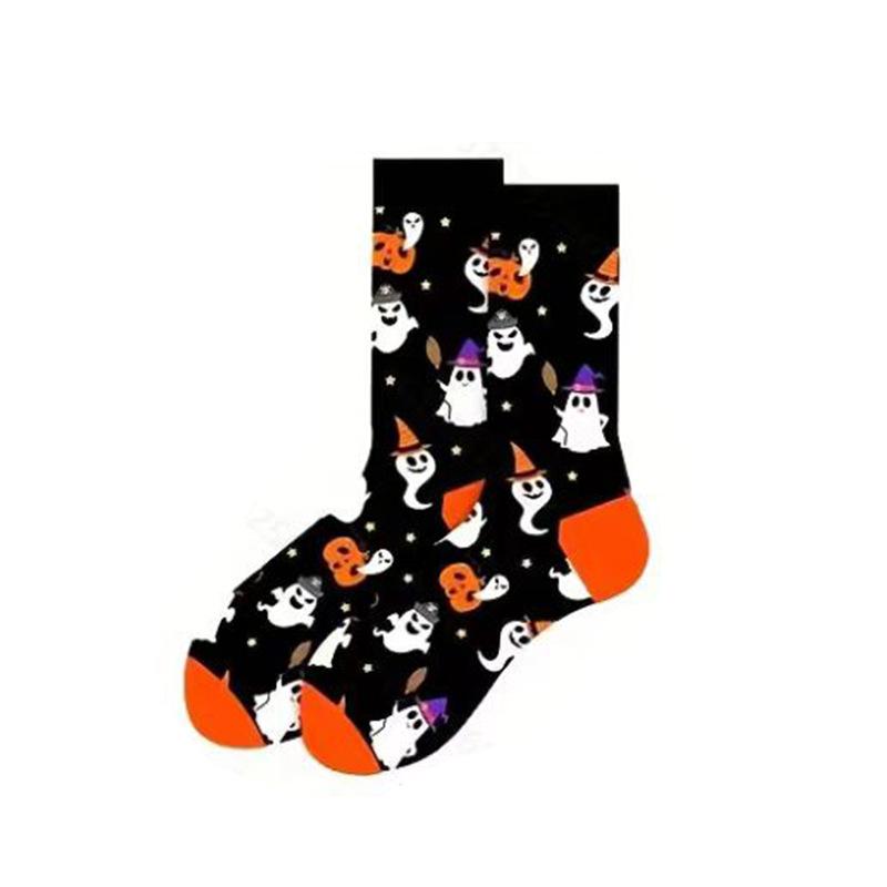 

Мужская осенне-зимняя мода Новые Хэллоуин Тыква Смешные Гольфы 1 pair