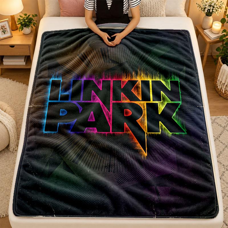 Flannel BlanketLinkin Park Warm Soft Throw Blanket for Indoor Sofa Bed Living Room Use