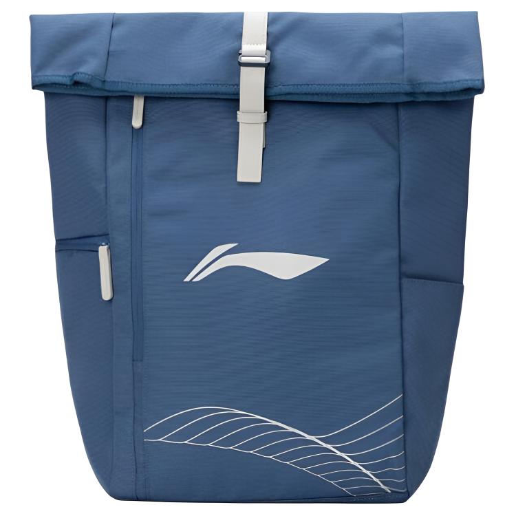 Li Ning 27L Outdoor Sports Polyester Backpack Unisex Backpack Blue ABST195-1 Blue