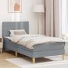 Bed Frame Light Grey 80 x 200 cm Polyester