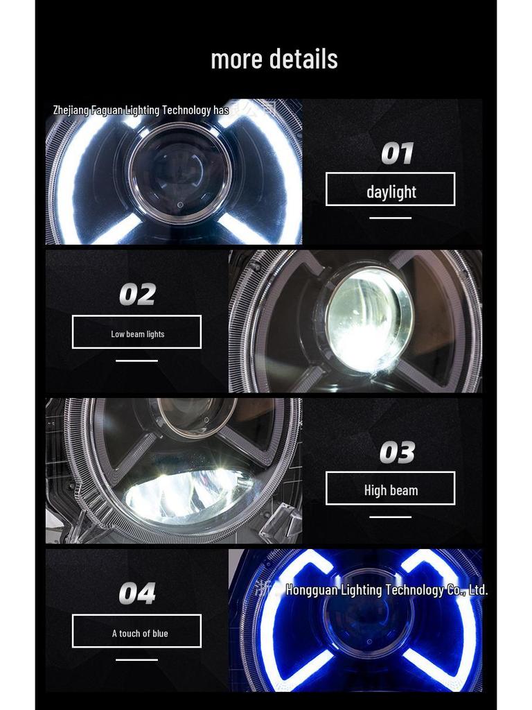 Jimny LED Headlight Assembly with Daytime Running Lights for Headlight Modification