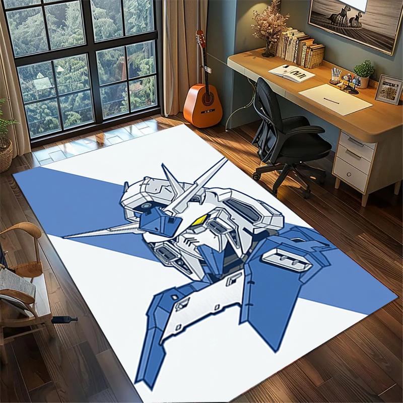 Bedroom Gundam Carpet Large Area Non Slip Washable Floor Mat Gamer Room Decor