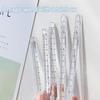 20cm Simple Transparent Triangle Straight Rulers Accurate Student Stationery Scale on Both Side Office School Supplies
