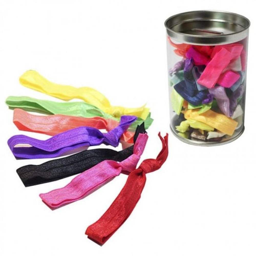

Elastic band hair tie recommendation mixed 50P tin accessories Kkuankku