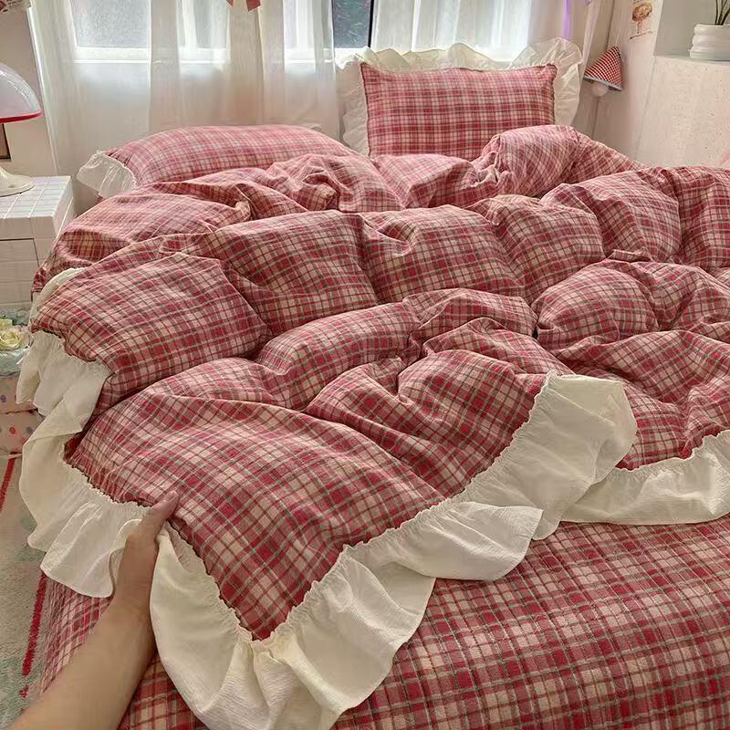 Princess Style Wrinkled Gauze Christmas Tree Bedding Set