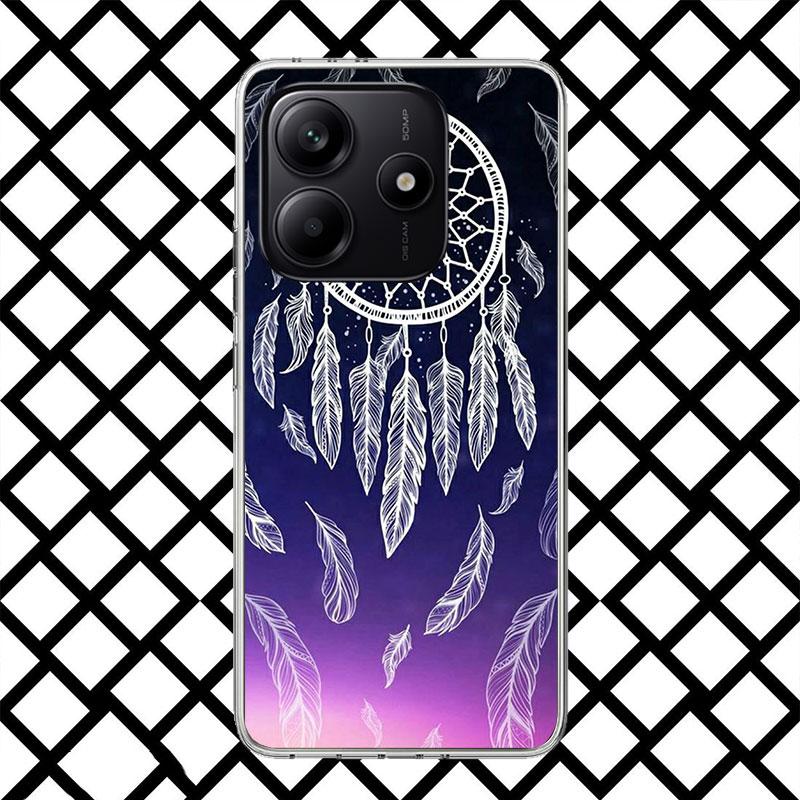 

Retro Feather Dreamcatcher Phone Case for Xiaomi Redmi Note 15 14 14S 13 12 12S 11 Pro Plus 11E 11T 11S 10S 5G Soft Cover Fundas Redmi Note 14 4G