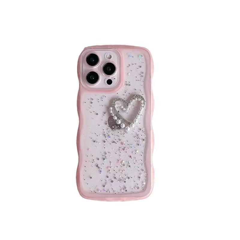 Epoxy mobile phone case 16E Apple 16PROMAX, 15 glitter 14 transparent 13mini simple 6/12 applicable