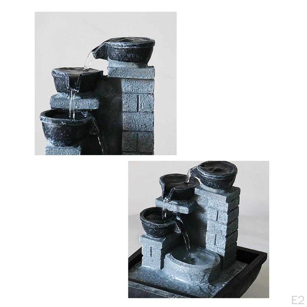 Flowing Water Adornments Handcrafted USA Feature Colorful Drawing Waterfall Fountain