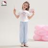Hello Kitty Girls' Summer Outfit 2025 New Stylish Fashionable Children's Short-Sleeve T-Shirt for Older Girls with Mosquito-Repellent Pants