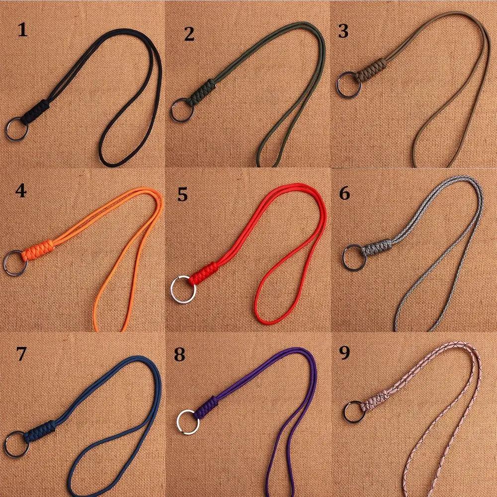 New Emergency Survival Backpack Self-Defense Lanyard Round Buckle Parachute Cord Key Ring Paracord Keychain