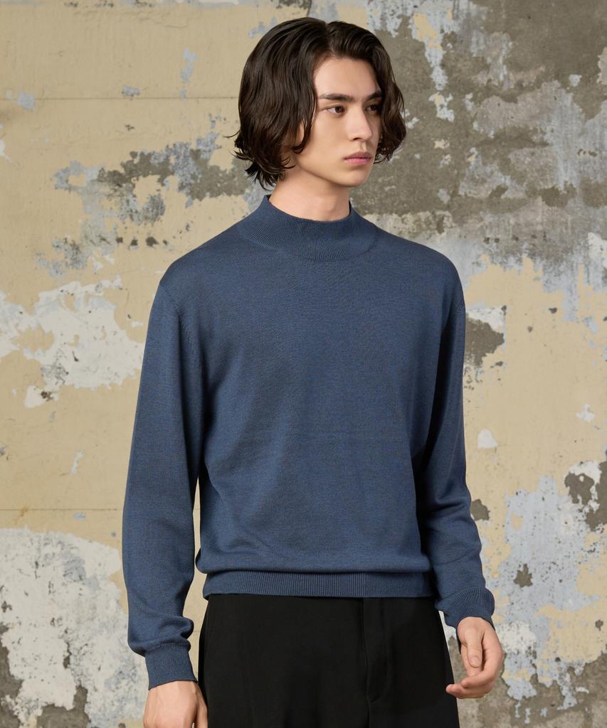 HYOJI Cashmere Blend Mock Neck Crop Knit (6 Colors)