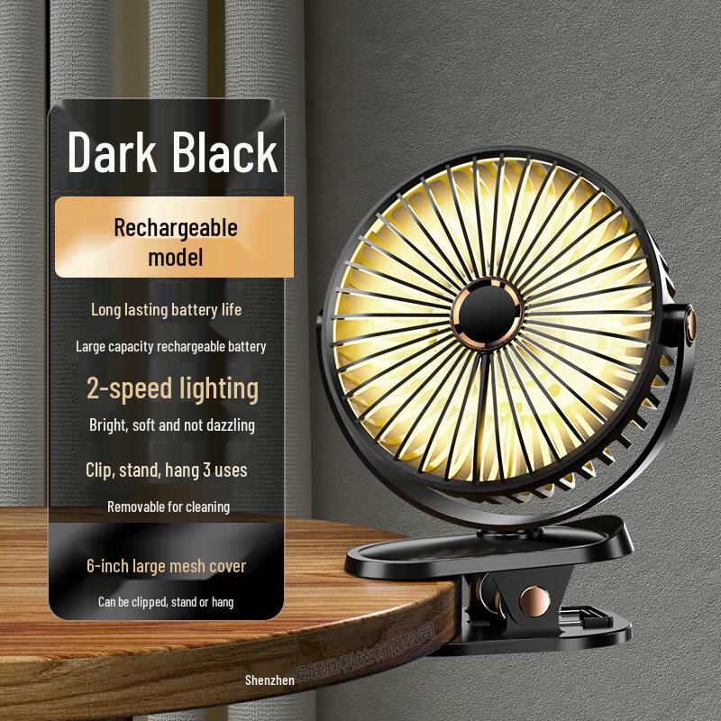 Portable USB Rechargeable Desk & Clip Fan