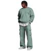 Herren Layer Sweatshirt und Cargohosen Set mit elastischem Bund