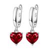 3Pcs Romantic Heart Cubic Zirconia Jewelry Combo Set Necklace Earrings Ring Perfect For Daily Or Formal Occasions