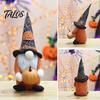 Three-dimensional Halloween Table Centerpiece Gnome Figurine, Fabric Pumpkin Bat Ornament, Faceless Doll for Tiered Tray Shelf Table, Spooky