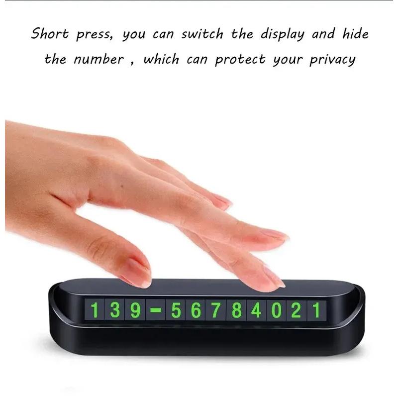 1/4Pcs Car Temporary Parking Card Phone Number Card Plate Telephone Number Car Park Stop Automobile Accessories