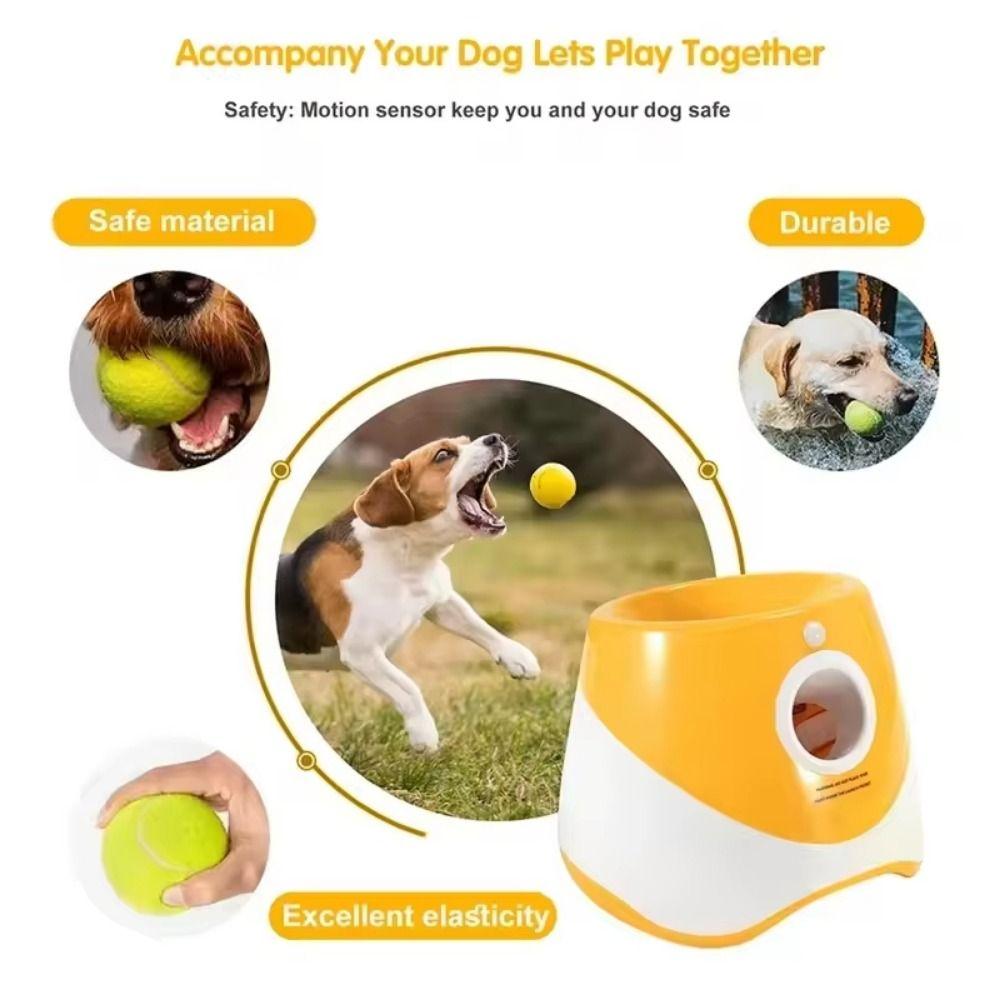 Automatic Dog Ball Launcher Creative Ball Throw Device Dog Elastic Ball Toys  Indoor/Outdoor