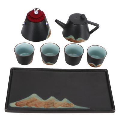 Kung Fu Tea Set Hand Made Ceramic Teapot Tea Cup Tray Kit Gift Teaware Home Decoration