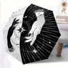 1pc Moonlight Stars Automatic Open/Close Umbrella with Windproof, Functional Design, 8-Rib Sturdy Canopy