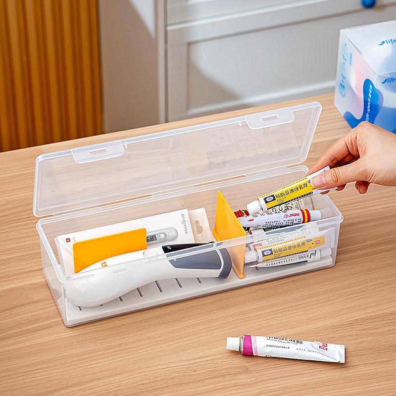 Clear Plastic Compartmentalized Organizer Box Holds Cards Storage Box With Adjustable Divider