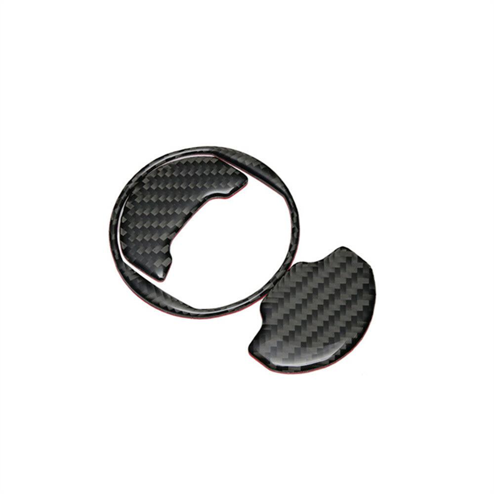 Carbon Fiber Interior Air Vent Outlet Cover Trim Decal For Ford Mustang 2015-20