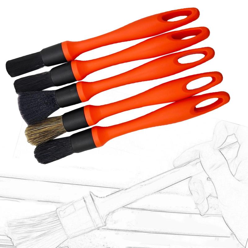 5x Car Interior Cleaning Brush Interior Car Cleaning Replaceable Tool Detail Dust Brush for Interior Automotive Air Outlet