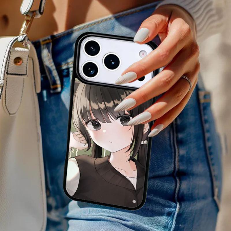 Anime Cat Girl Phone Case For iPhone 17 Air 14 15 13 12 Max Cover For Apple 14 15 16 16e 11 Pro Max Plus Coque
