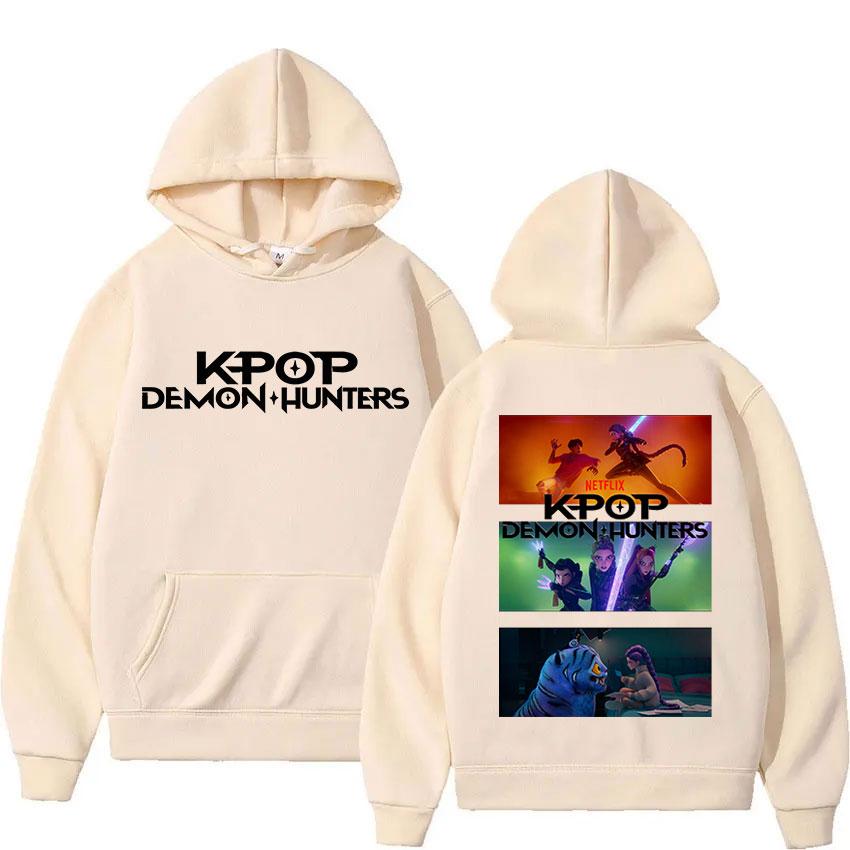 K-pop Devil Hunter Anime Print Hoodies for Men and Women, Pullovers, Sweatshirts, Harajuku Hip-hop Style Streetwear