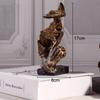 Il Silenzio è Oro Personaggio Retrò Resine Statua Scultura Astratta di Volto Umano Decorazione da Scrivania Arredamento Decorazioni per la Casa Vintage