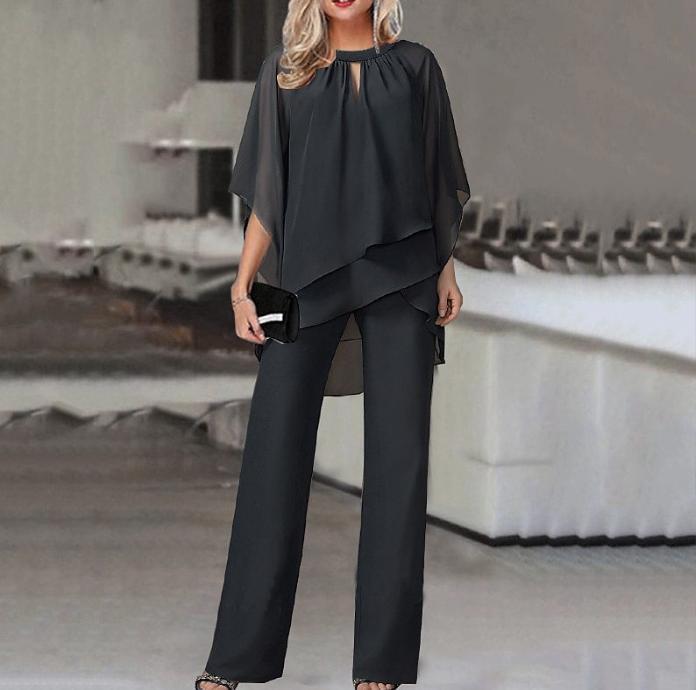 Cross-border women's clothing ebay independent station foreign trade hot-selling new European and American fashion solid color loose casual irregular