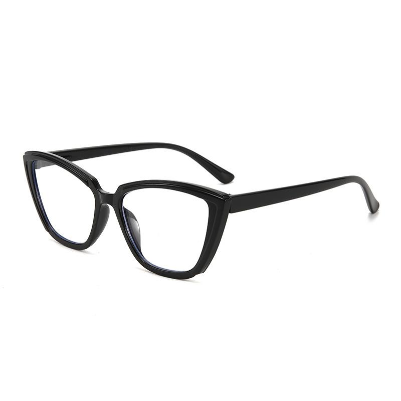 Großer Rahmen Einfache Blaulichtfilter Katzenaugenbrille Modischer Schlichter Leichter Brillenrahmen Schildpatt Leopardenmuster Flache Brille