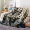 1PC Flowers and animals Print FlAannel Blanket, High quality Comfortable for All Seasons, Home Decor, Warmth and Comfort