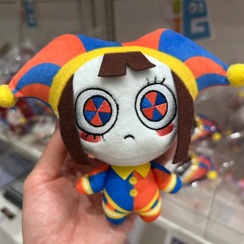 Kawaii The Amazing Digital Circus Plush Keychain Set 3pcs Pomni Jax Caine Soft Mini Dolls For Fans Bag Charm And Birthday Gift
