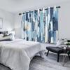 2pcs/set Retro Rural Sawdust Window Curtain Gradient Ink Wash Home Bedroom Living Room Decor Blackout Polyester Fabric Curtains