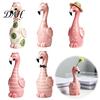 Decorative Aesthetic Room Decor Cute Resin Flamingo Vase, Pink Flower Holder Figurine, Girly Style Decorations Tabletop Ornament for Dried Artificial