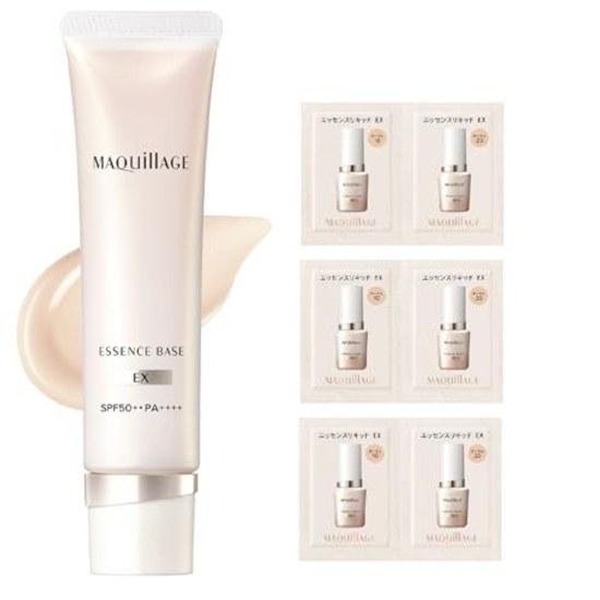 Maquillage Makeup Primer Base Set Essence EX Pure Ivory + Foundation Sample included 30g SPF50+ PA++++ Creamy Radiance Transparency Long-lasting White