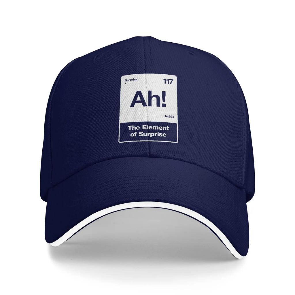 Adult FUNNY PERIODIC TABLE AH THE ELEUnisexT OF SURPRISE Sandwich Hat Outdoor Baseball Caps Sun Hats Adjustable Fishing Hat
