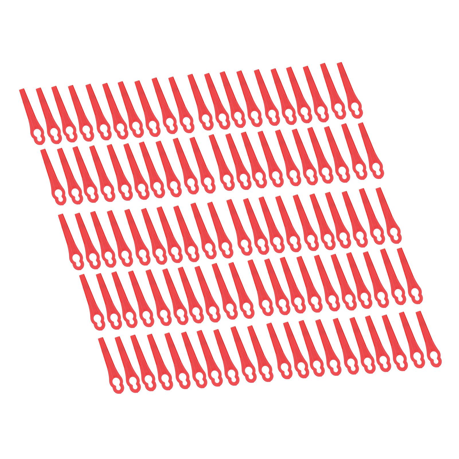 

100Pcs Plastic Cutter Blades Lawn Mower Cutting Tool Replacement Garden Pruning AccessoriesRed