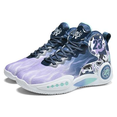 Neue Basketballschuhe, High-Top Kampfstiefel, atmungsaktiv, rutschfest, verschleißfest und stoßdämpfend für Mittelschüler, Sportschuhe, Zement