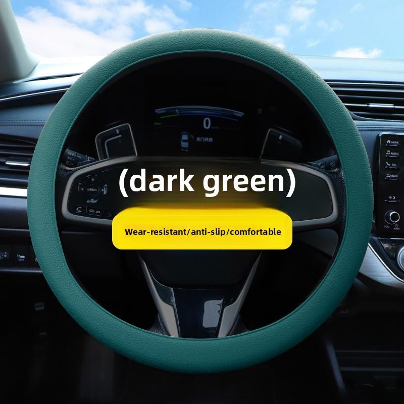 

Универсальная силиконовая накладка на руль Нескользящая, дышащая, всесезонный автомобильный аксессуар 32-40cm universal темно-зеленого