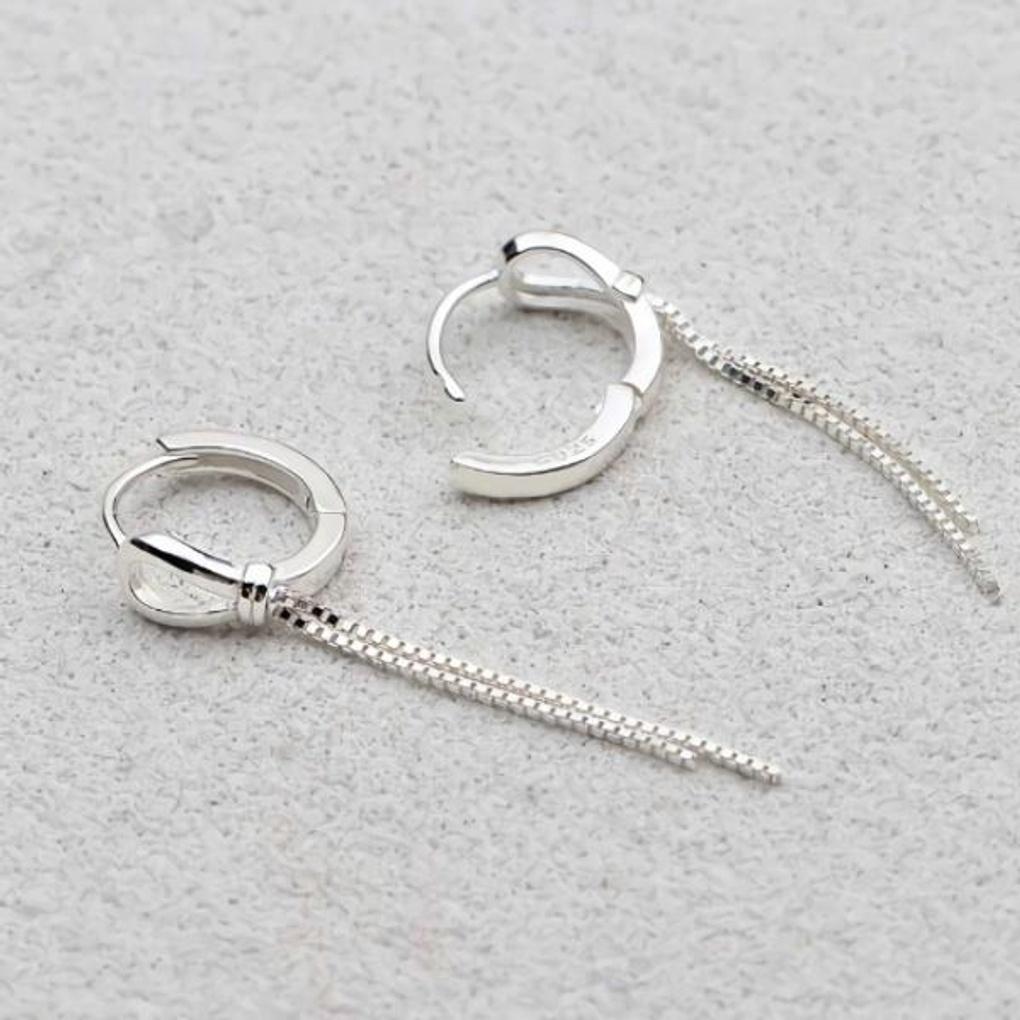 Women's Accessories Double-Line Knot One-Touch Earrings