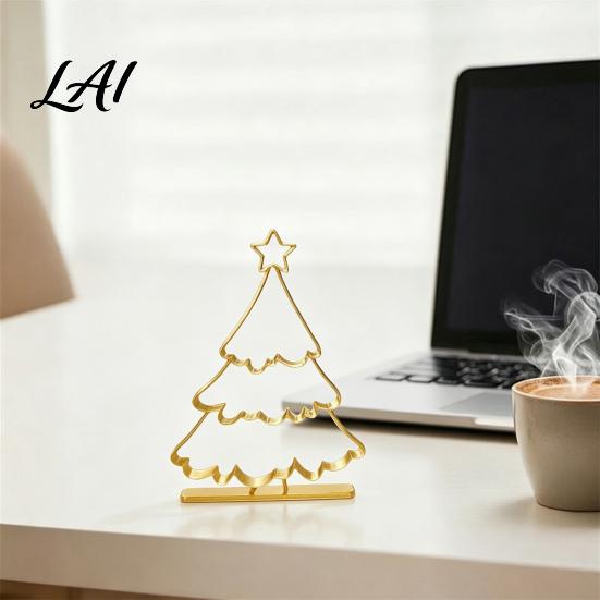 Elegant Showcase Display Items 3D Printed Hollow Christmas Tree Ornament Modern Minimalist Festive Home Holiday Accents Sculpture Decorative