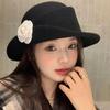 French Daughter Style Elegant Top Hat Female Autumn and Winter Hepburn Style Beret Retro Fashion Face Hat Bucket Hat